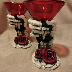 Yankee Candle Skelton Hand 2021 Phantasmoria Skeleton Martini Tea Light